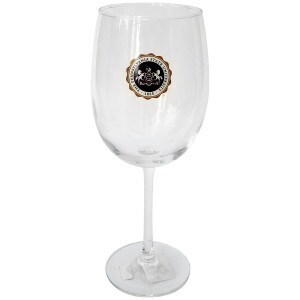 wine glass with The Pennsylvania State University Seal